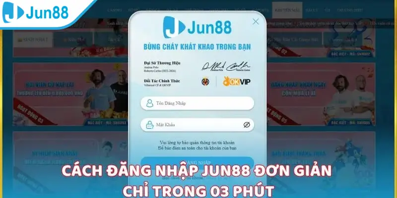 Hướng dẫn đăng nhập Jun88 theo 3 bước